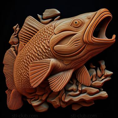 3D model st Leopard catfish fish (STL)